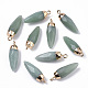Top Golden Plated Natural Aventurine Pointed Pendants(G-S359-078B)-1