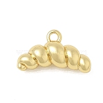 Brass Charms, Croissant Charms, Rack Plating, Long-Lasting Plated, Cadmium Free & Lead Free, Real 18K Gold Plated, 8x13.5x4.5mm, Hole: 1.2mm(KK-A300-27G)