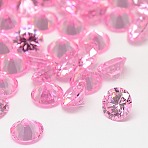 Cubic Zirconia Cabochons, Grade A, Faceted, Diamond, Pearl Pink, 10x5.5mm(X-ZIRC-M002-10mm-005)