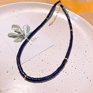 Natural Lapis Lazuli Heishi Graduated Beaded Necklaces(JO0051-6)