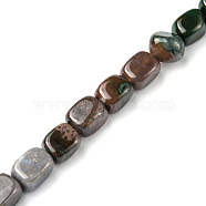 Natural Indian Agate Beads Strands, Cuboid, 8.5~11x7.5~9x7.5~9mm, Hole: 1.2mm, about 20pcs/strand, 7.72~8.74 inch(19.6~22.2cm)(G-F743-02O)