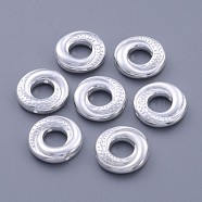 Tibetan Style Alloy Beads, Donut, Silver Color Plated, Lead Free & Cadmium Free, 15x4mm, Hole: 1mm(X-K0P1F021)
