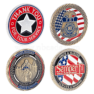SUPERFINDINGS 3Pcs 3 Style Military Veterans Iron Challenge Coin, Appreciation Gift, Mixed Color, 1pc/style(FIND-FH0001-82)