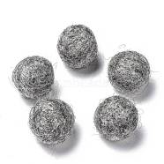 Wool Felt Balls, Gray, 18~22mm(AJEW-P081-A09)