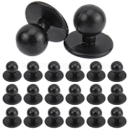 100Pcs Plastic Buttons, 1-Hole, Chess Shape, for Chef Clothes, Black, 17.5x17mm(BUTT-GF0001-42A)