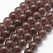 Natural Obsidian Beads Strands, Round, Camel, 6mm, Hole: 1mm, about 64pcs/strand, 15.7 inch(G-D838-6mm-01)