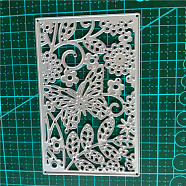 Carbon Steel Cutting Dies Stencils, for DIY Scrapbooking/Photo Album, Decorative Embossing DIY Paper Card, Butterfly & Flower, Matte Platinum Color, 10x6.4cm(DIY-L022-003)