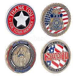 3Pcs 3 Style Military Veterans Iron Challenge Coin, Appreciation Gift, Mixed Color, 1pc/style(FIND-FH0001-82)