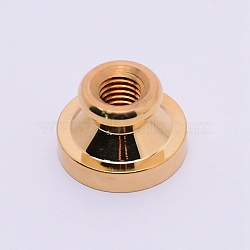 Blank Wax Seal Brass Stamp Head, without Engraving Logo, for Wax Seal Stamp, Round, Light Gold, 1.45x2.2cm, Inner Diameter: 0.7cm(AJEW-WH0162-34E-G)