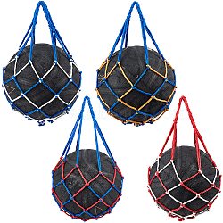 CREATCABIN  Polyester Basketball Net, for Hoop Basket, Mixed Color, 550x225x8.5mm, 4 color, 1pc/color, 4pcs(AJEW-CN0002-47A)