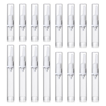 16Pcs 4 Styles Plastic Duckbill Nozzle Vacuum Pump Bottles, Refillable Travel Eye Cream Lotion Bottle, Column, Clear, 10~15.5x1.85cm, 4pcs/style