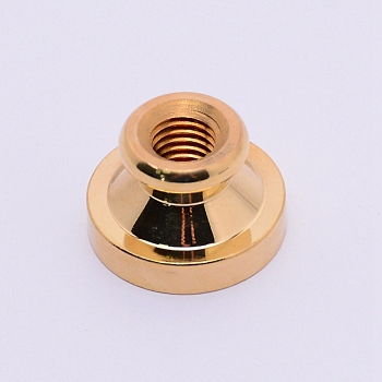 Blank Wax Seal Brass Stamp Head, without Engraving Logo, for Wax Seal Stamp, Round, Light Gold, 1.45x2.2cm, Inner Diameter: 0.7cm