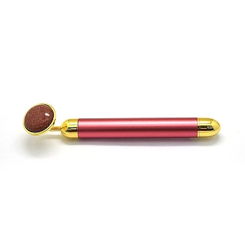 Synthetic Goldstone Electric Massage Sticks, Massage Wand (No Battery), Fit for AA Battery, with Zinc Alloy Finding, Massage Tools, with Box, 155x16mm