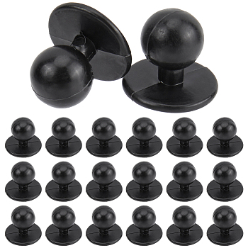 100Pcs Plastic Buttons, 1-Hole, Chess Shape, for Chef Clothes, Black, 17.5x17mm