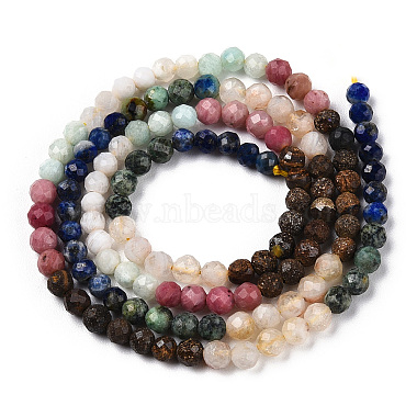 Natural & Synthetic Mixed Gemstone Beads Strands(G-D080-A01-02-36)-2