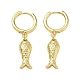 Brass Hoop Dangle Earrings for Women(EJEW-A167-16G)-4