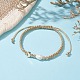 Brass & Natural Pearl Braided Bead Bracelets(BJEW-JB09721-03)-2