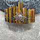 Sun Wire Wrapped Natural Tiger Eye Hair Combs(PW-WG56832-09)-1