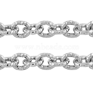 Aluminium Cable Chains, Unwelded, Oval, Dark Gray, 7x6x1.5mm(X-CHA-K16303-08)