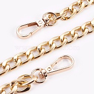 Bag Strap Chains, with Aluminum Curb Link Chains and Alloy Swivel Clasps, Golden, 40cm, Link: 16.5x11.5x3.5mm, Clasps: 38x12x5.5mm(IFIN-WH0051-03G)