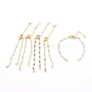 Natural Mixed Stone Handmade Beaded Chains Bracelet Making, with Loop and Brass Lobster Claw Clasps, 6-1/8 inch(15.5cm)(AJEW-JB00907)