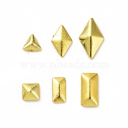 (Defective Closeout Sale: Oxidation), Brass Cabochons, Rivets Style, Nail Art Decoration Accessories, Mixed Shapes, Golden, 2~5x1.5~3x0.6~2mm(MRMJ-XCP0001-52G)