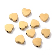 Ion Plating(IP) 304 Stainless Steel Beads, Heart, 18K Gold Plated, 8.5x9x3mm, Hole: 1.8mm(STAS-F271-19G)