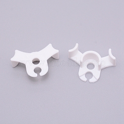 Plant Support Clips, Vines Tied Buckles, Plastic Grafting Fixing Tool, Agricultural Greenhouse Garden Supplies Anti-bending, White, 36x25x12mm, Hole: 6mm(AJEW-WH0140-80)