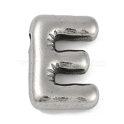 Anti-Tarnish 304 Stainless Steel Pendants, Letter E, 18.5x12.5x5mm, Hole: 1.9mm(STAS-K256-25E-P)