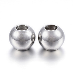 Tarnish Resistant 201 Stainless Steel Beads, Rondelle, Stainless Steel Color, 8x6.5mm, Hole: 3.5mm(X-STAS-E113-20P)