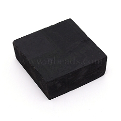 Square Block Rubber, Damping Mat, Black, 10x10x4cm(FIND-WH0053-94A)