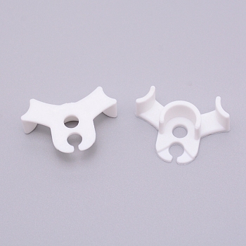 Plant Support Clips, Vines Tied Buckles, Plastic Grafting Fixing Tool, Agricultural Greenhouse Garden Supplies Anti-bending, White, 36x25x12mm, Hole: 6mm