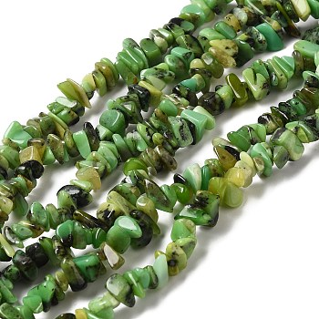 Natural Chrysoprase Beads Strands, Nuggets, 2~11x4~6x1~6mm, Hole: 0.5mm, 34.25~35.04 inch(87~89cm)