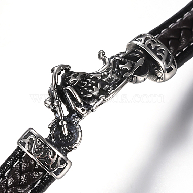 Men's Braided Leather Cord Bracelets(X-BJEW-H559-09B)-2