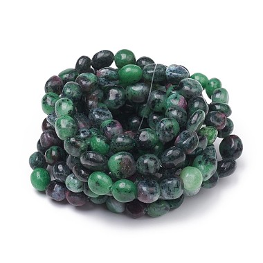 Natural Ruby in Zoisite Stretch Beaded Bracelets(BJEW-K213-C07)-2