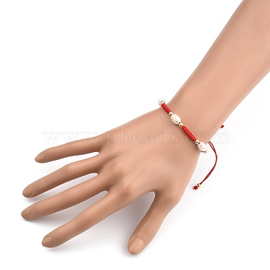 Bracelets de perles tressées en fil de nylon ajustable(BJEW-JB05384-01)-4