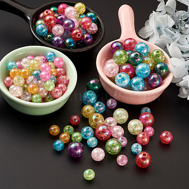 Perles en acrylique transparentes craquelées(CACR-TA0001-03)-5