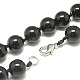 Agate naturel noir colliers de perles(NJEW-S405-02)-2