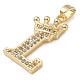 Rack Plating Brass Micro Pave Cubic Zirconia Pendants(KK-D535-01L-RS)-2