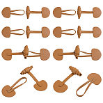 Leather Toggle Buckles, for Bag Sweater Jacket Coat, DIY Sewing Accessories Crafts, Horn, Saddle Brown, 52x170x16.5mm(FIND-WH0199-469A)