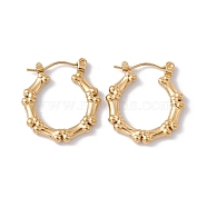 Ion Plating(IP) 304 Stainless Steel Dog Bone Wrap Hoop Earrings for Women, Golden, 23x21x3mm, Pin: 0.6mm(EJEW-E199-05G)