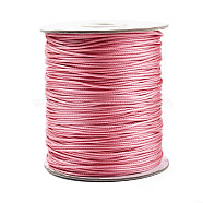 Korean Waxed Polyester Cord, Bead Cord, Pink, 1.2mm, about 185yards/roll(YC-1.2mm-NO119)