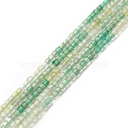 Synthetic Green Yellow Quartz Beads Strands, Faceted, Cube, 2x2x2mm, Hole: 0.5mm, about 206pcs/strand, 15.55 inch(39.5cm)(G-G989-B03)