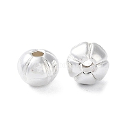 Alloy Spacer Beads, Long-Lasting Plated, Pumpkin, Silver, 6x5mm, Hole: 1.5mm(PALLOY-F309-36S)