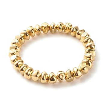 Nuggets CCB Plastic Beads Stretch Bracelet for Girl Women, Gold, Inner Diameter: 2-1/8 inch(5.4cm)