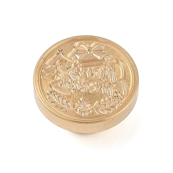 Christmas Series Wax Seal Brass Stamp Head, for Wax Seal Stamp, Golden, Bowknot, 25x15mm, Inner Diameter: 7mm
