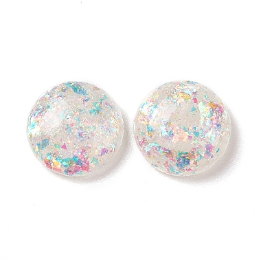 Clear Flat Round Resin Cabochons