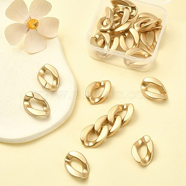 20Pcs Opaque Spray Painted Acrylic Linking Rings(OACR-YW0001-53A)-5