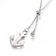 Non-Tarnish Adjustable 304 Stainless Steel Lariat Necklaces(NJEW-F252-A05)-3