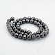 Faceted Round Non-magnetic Synthetic Hematite Beads Strands(G-P061-60-8mm)-2